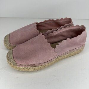 Steve Madden Pink Suede Slip-On Womens Size 7.5 Espadrilles Breathable Flats